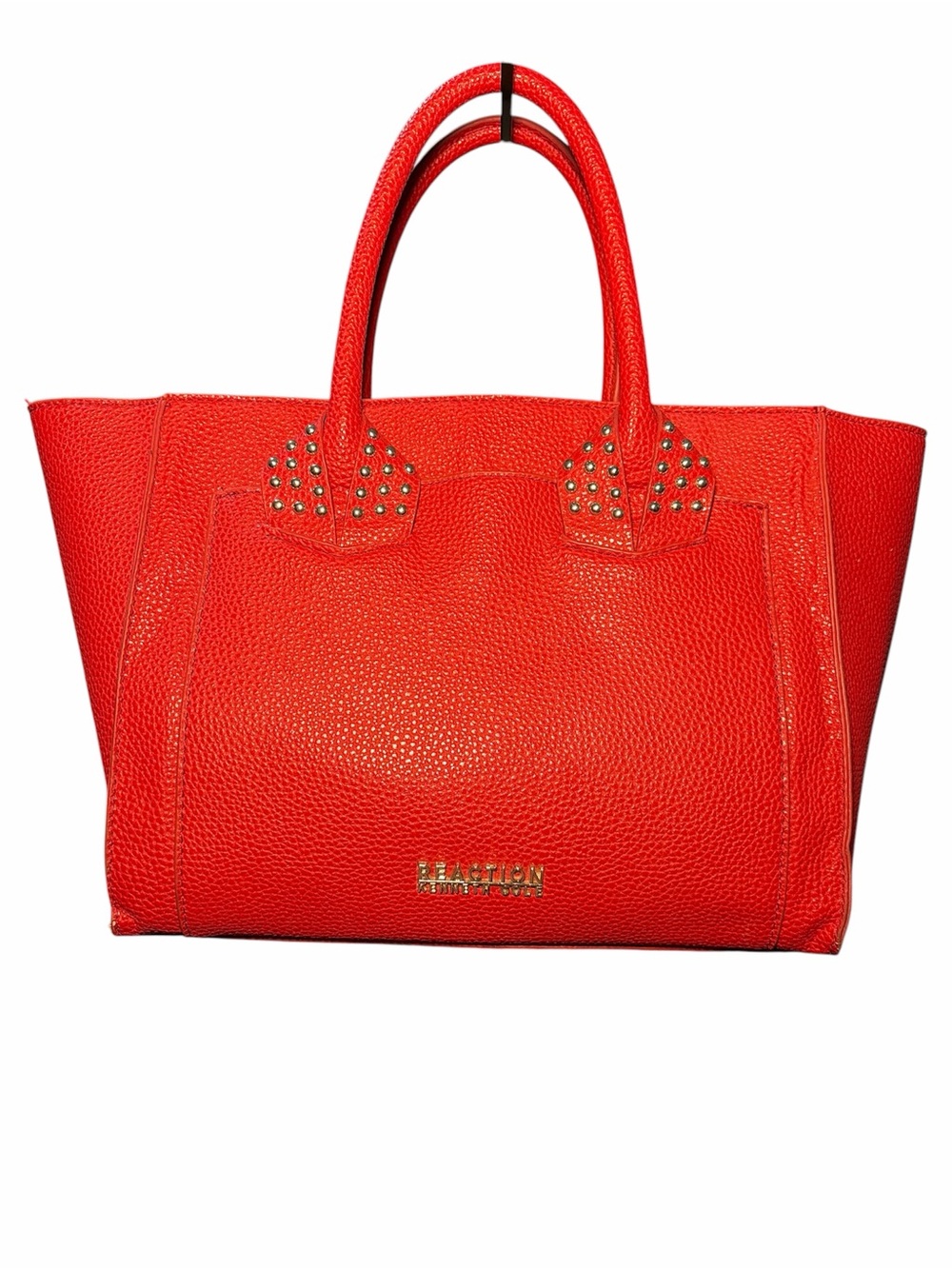 Kenneth Cole Reaction Red Pebble-Textured Stud Tote